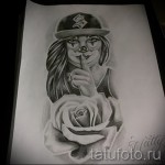 Skizze der Tattoo-Chicano Mädchen 2