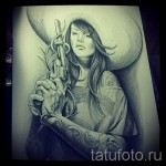 Skizze der Tattoo-Chicano Mädchen 3