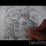 Skizze der Tattoo-Chicano Mädchen 5