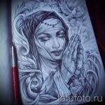 Skizze der Tattoo-Chicano Mädchen 6