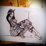 tatouage style d'esquisse Chicano 2