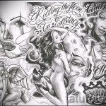 Tattoo-Skizze im Stil der Chicano 1