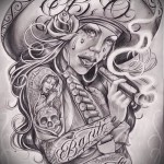 Chicano tetoválásvázlat 1