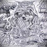 Chicano tetoválóvázlat 2