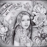 Chicano tetoválóvázlat 9