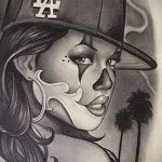 Chicano tetoválási vázlat lánynak 7