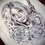 Chicano tetoválás lányoknak 18