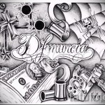 Chicano tetoválási vázlat férfiaknak 6