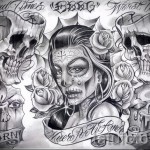 Chicano tetoválási vázlat férfiaknak 7