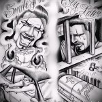 Chicano tetoválási vázlat férfiaknak 10