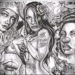 Chicano tetoválási vázlat férfiaknak 29