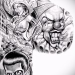 Chicano ujjú tetoválási vázlat 1