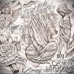 Chicano ujjú tetoválási vázlat 2