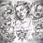 Chicano ujjú tetoválási vázlat 5