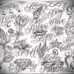 vázlat chicano betűkkel tetoválás 3