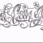 vázlat chicano betűkkel tetoválás 7