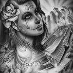 Chicano tetoválóvázlat 7