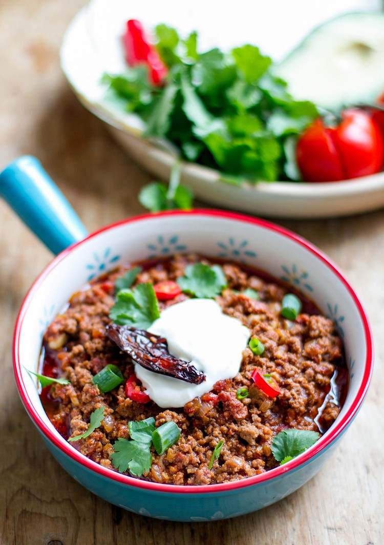 Kyslá smotana Chipotle Recept na mleté mäso z čili