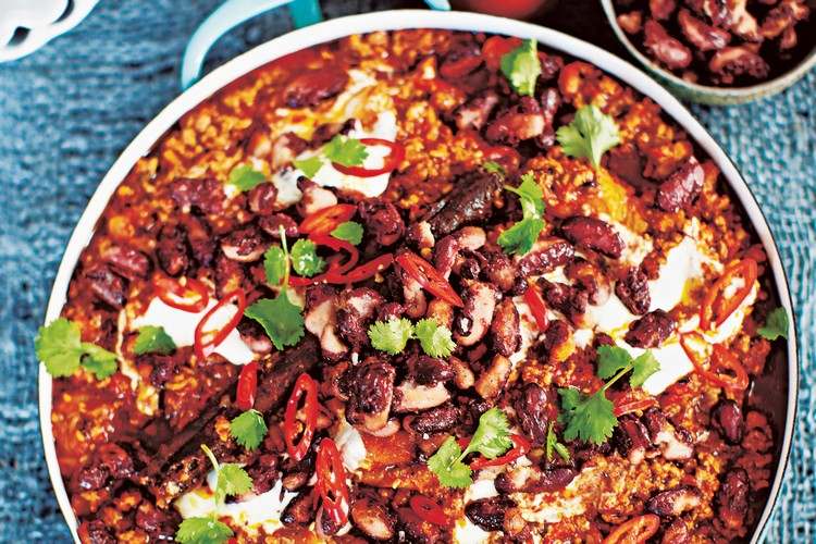 Pražené chilli con carne podľa fazule Jamie Oliver kindey