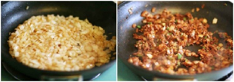 Smažte cibuľu na chilli-con-carne-origináli-recepte