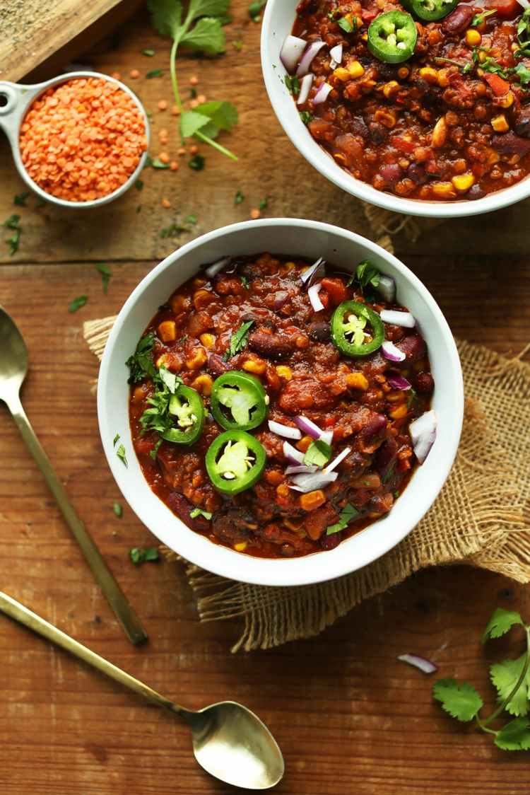 chili-con-carne-vegetariánska-recept-šošovica-fazuľa-paprika