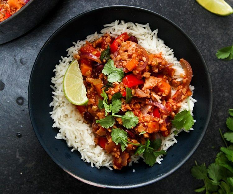 čili con carne vegetariánsko-sójovo-mleté-mäso-vegánske-diéta