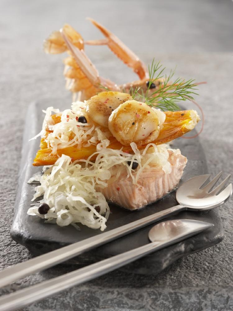 nápady na recepty choucroute de la mer ryby morské plody