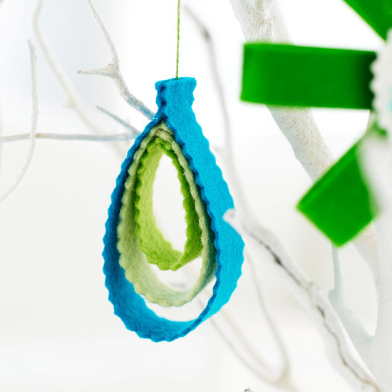 drotár vianočný stromček ozdoby cítil tvar slzy modrá zelená Vyrobte si svoj vlastný vianočný stromček dekorácie plsti tvar slzy modrozelená