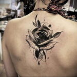Zdjęcie tatuażu z czarnej róży 25.01.2021 №0076 - tatuaż z czarnej róży -
