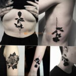 Zdjęcie tatuażu z czarną różą 25.01.2021 №0072 - tatuaż z czarną różą -