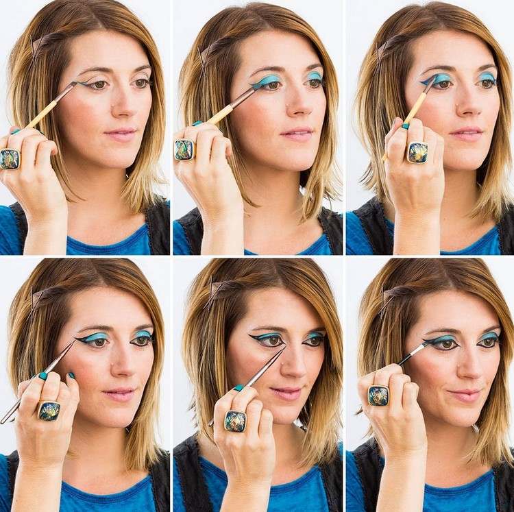 Návod na líčenie očí Kleopatra