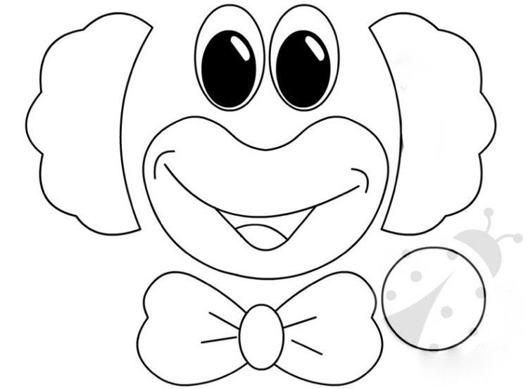 Šablónový klaun na zavesenie na karneval