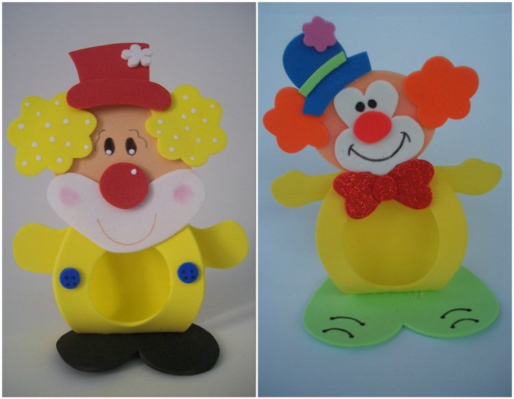 špongia gumový klaun ručné práce stojace vzpriamene