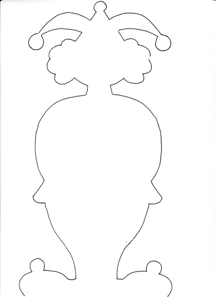 Šablóna klaunu Tinkera na Dušičky