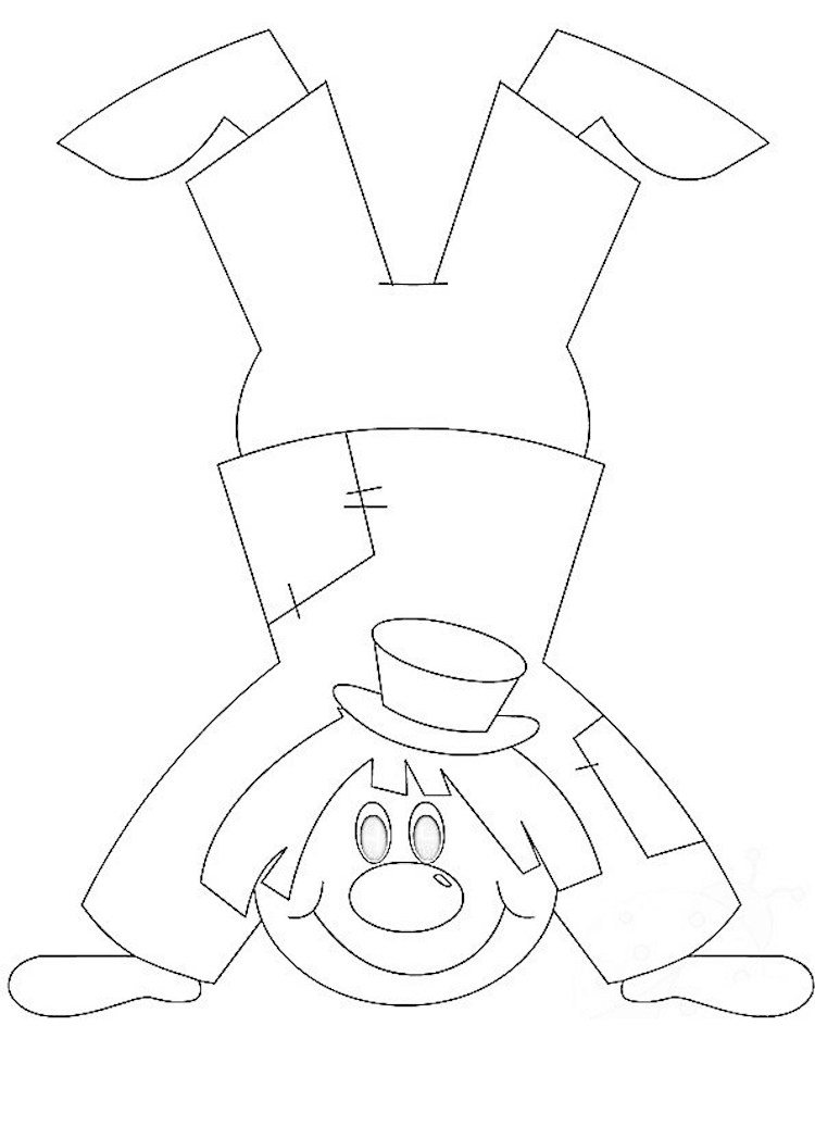 Ručný beh šablóny mobilného klauna