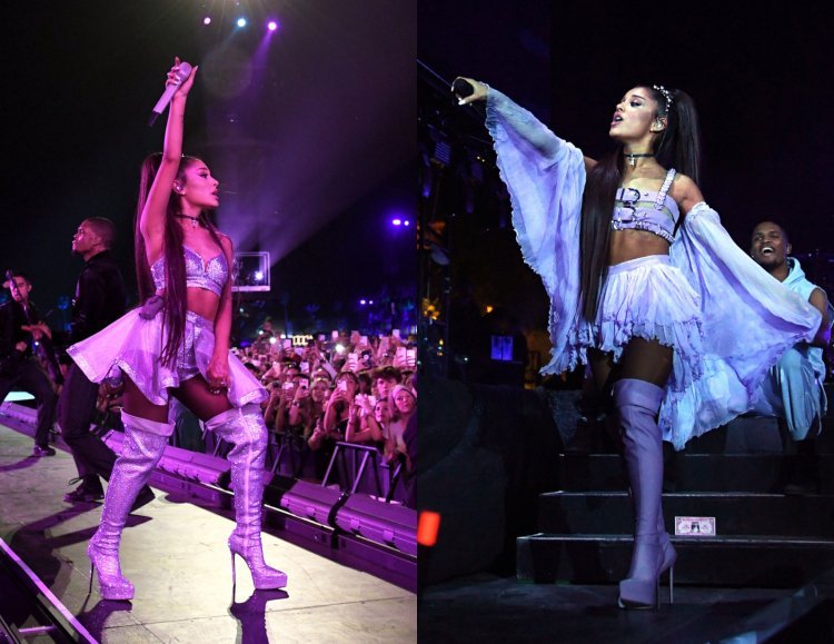 ariana grande coachella 2019 mini šaty javiskové predstavenie