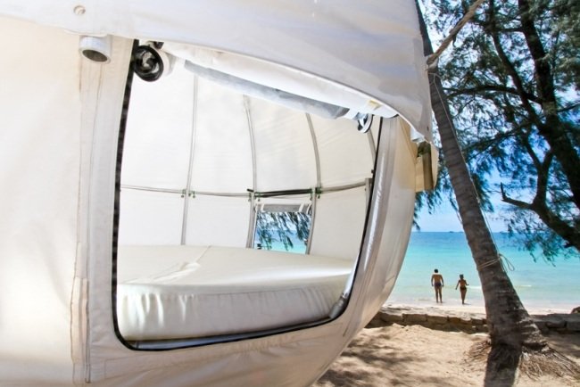 Závesná posteľ na strome Kokon otvory pre strom Stan na strome závesná posteľ otvor do postele pre kokon