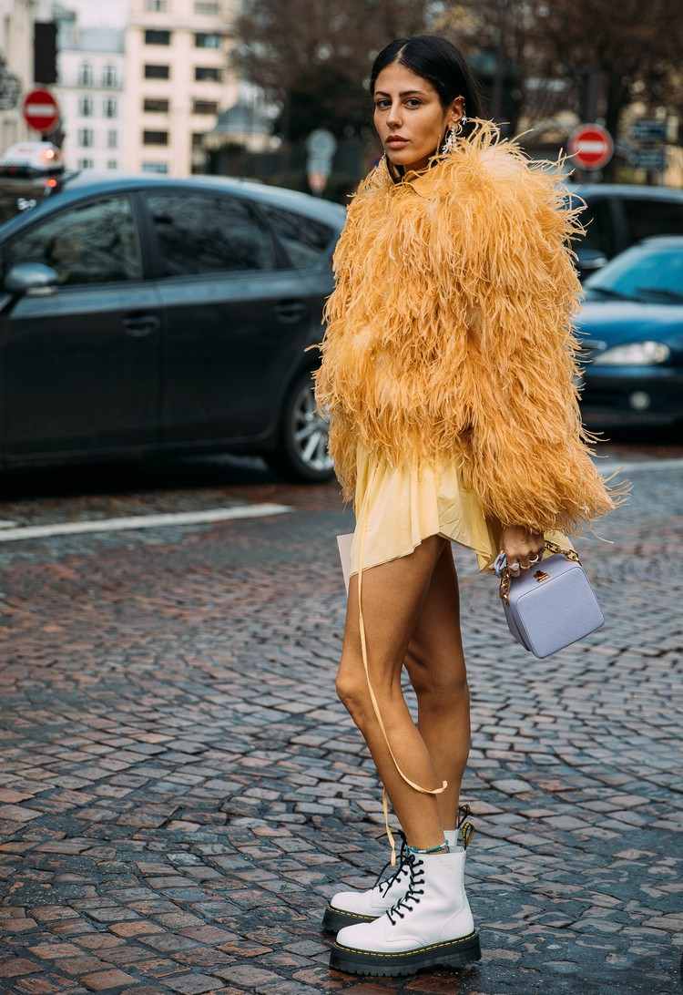 Bojové topánky kombinujú biele topánky v zime tipy na nosenie