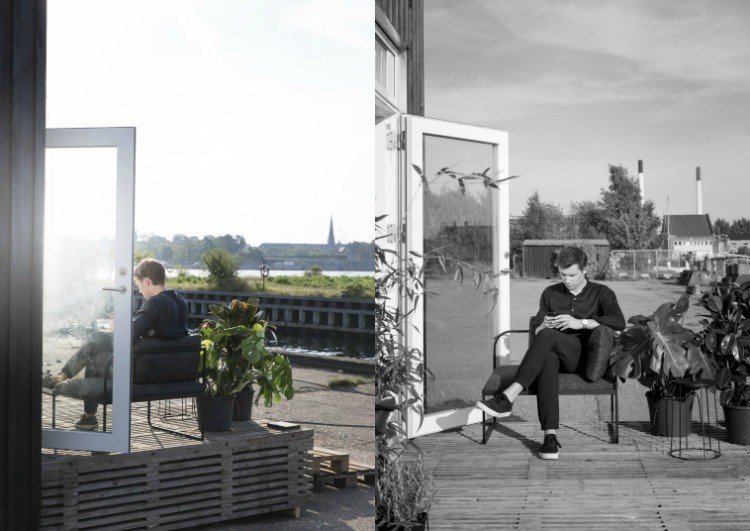 kontajner-byt-študent-terasa-paleta-drevo-rastliny