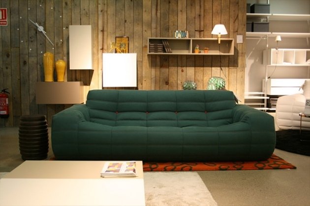 3-miestna pohovka zelená pohodlné čalúnenie bez vankúšov