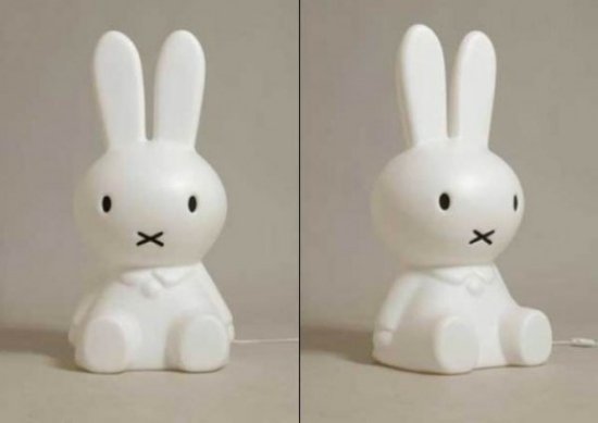 stolná lampa nápady na králičie tvary pre dizajnové žiarovky v detskej izbe