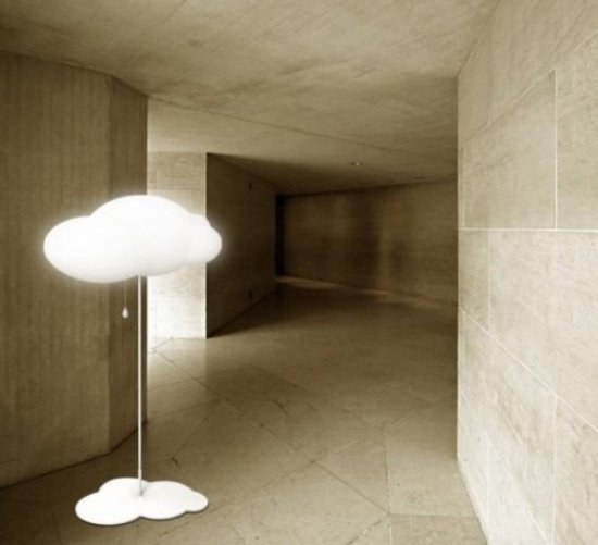 Nápady na tvar stojacej lampy v oblakoch pre dizajnové žiarovky v detskej izbe