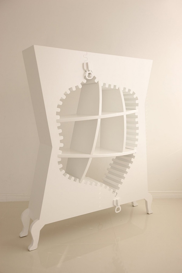 nábytkový dizajn skrinka so zipsovými prvkami