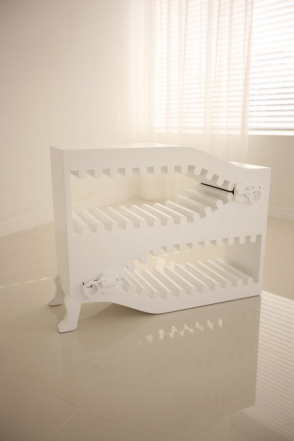 Polička na knihy, polica, prvky so zipsom Polička nábytku s policami na knihy a policami na knihy