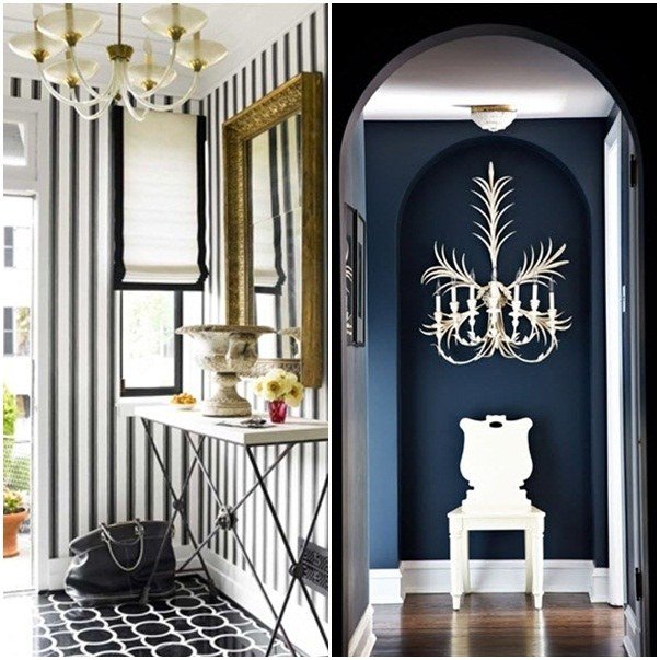 tmavé prúžky obtisky na stenu