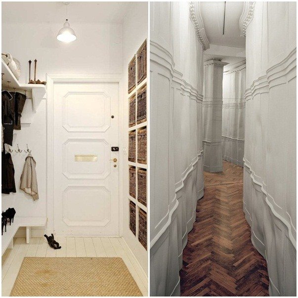 béžovo-hnedá farebná schéma dizajnu chodby