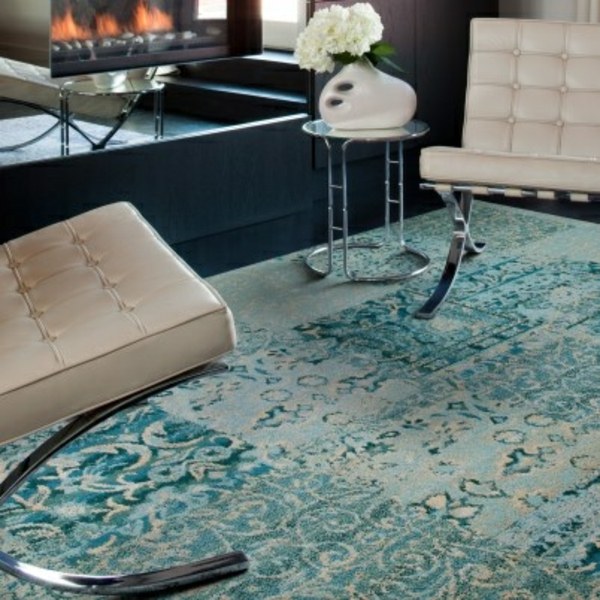 modrý klasický koberec modrý klasický koberec