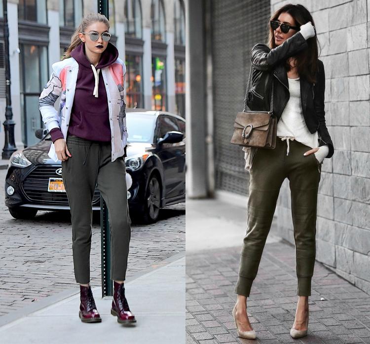 cool tepláky dámske khaki farby