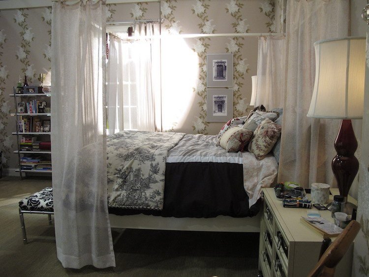 Nápady pre dospievajúce dievčatá Spencer Posteľné závesy biela čierna béžová