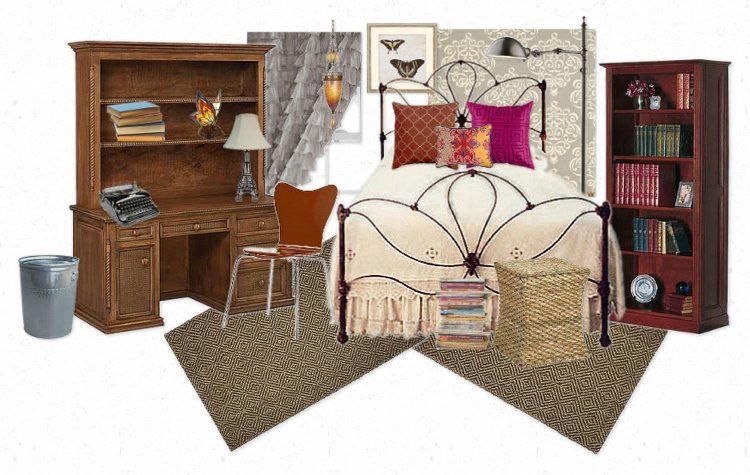 Dospievajúce dievča boho drevené záclony z masívneho dreva